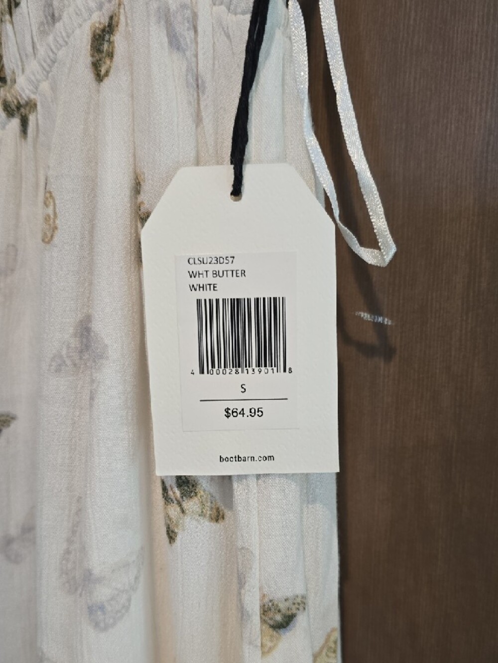 Light Buttercream Butterfly Print Summer Dress, Cleo + Wolf, NWT, Small - Picture 5 of 11